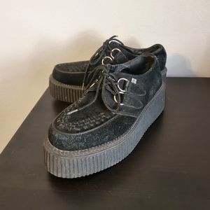 TUK Black Suede Creepers
